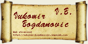 Vukomir Bogdanović vizit kartica